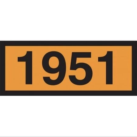 Accuform ORANGE 4DIGIT PANEL 1951 ARGON, MPR611VP MPR611VP